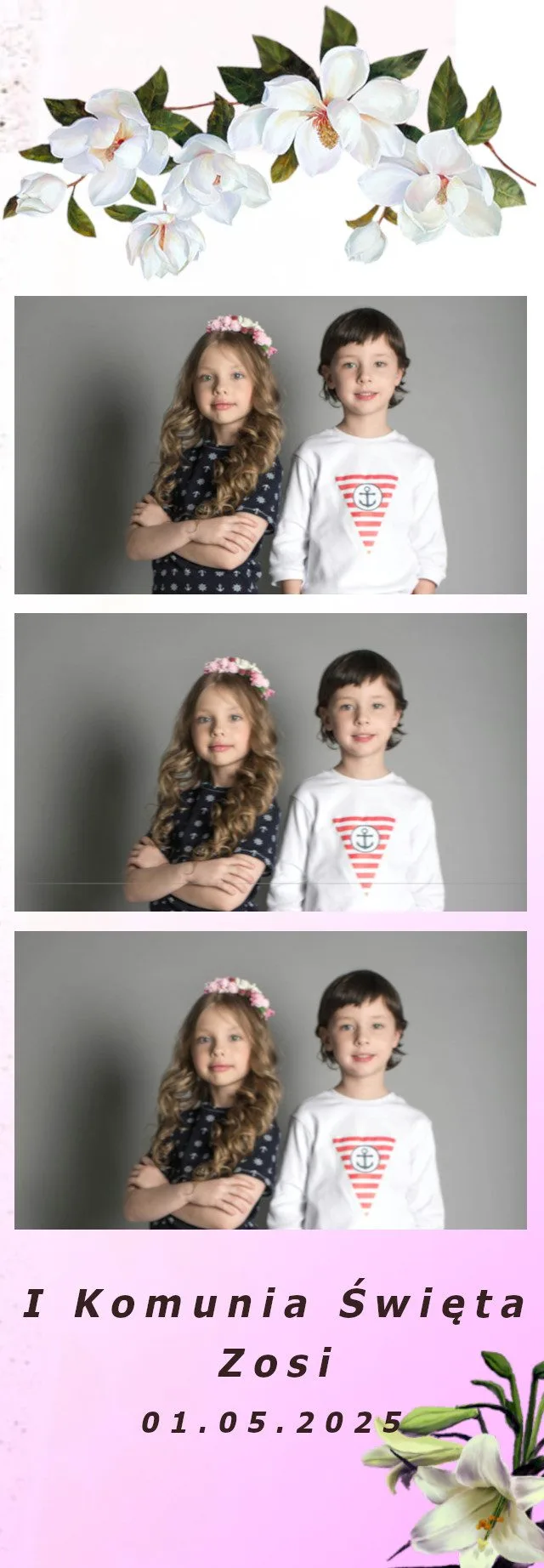 Ramka do fotobudki komunijna 3.2